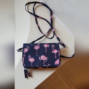 Vera Bradley Flamingo Fiesta RFID 3-IN-1 Crossbody